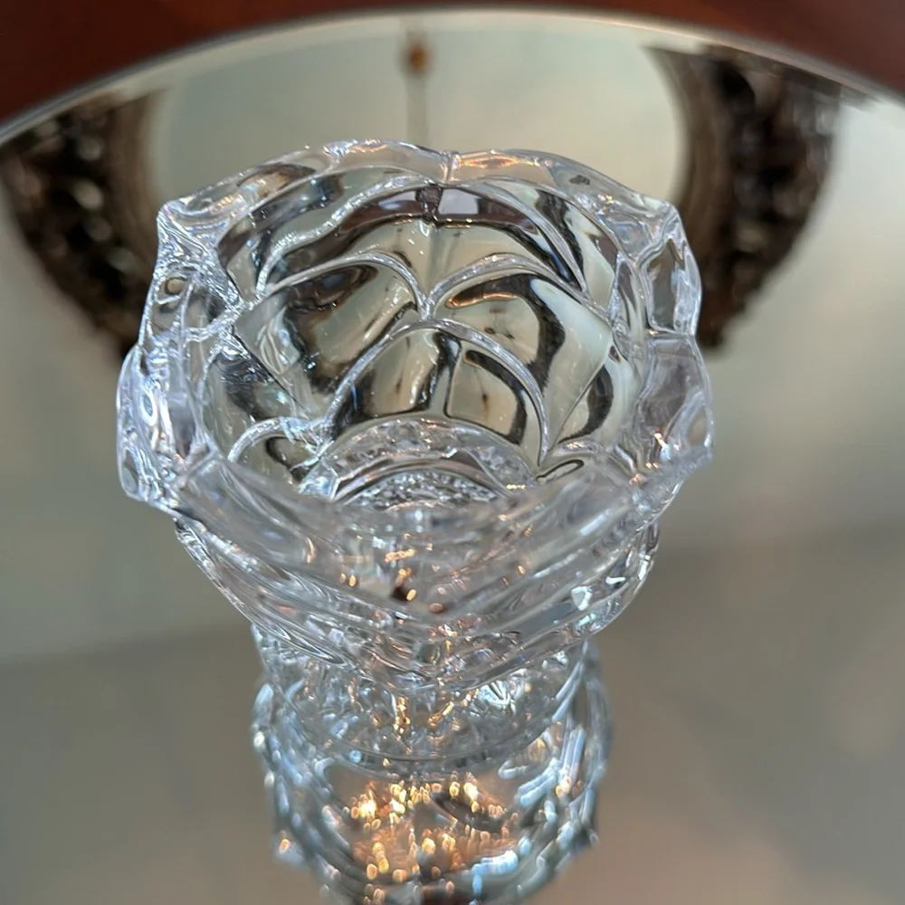 PartyLite Vintage Retired Radiant Rose Crystal Votive Holder